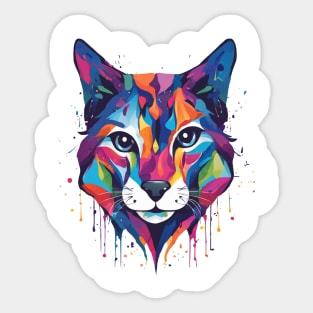 colorful cat Sticker